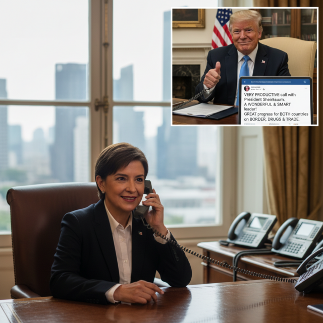 Sheinbaum Trump Telefónica