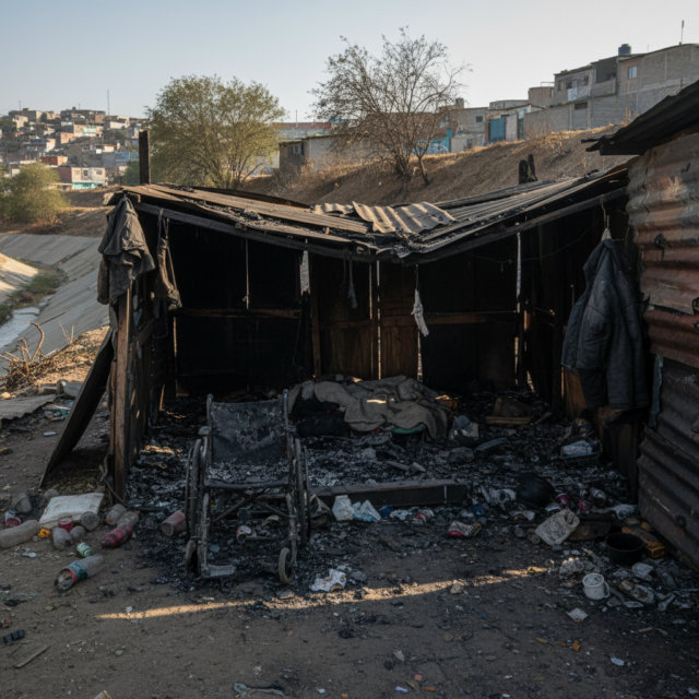 pepenador calcinado Saltillo incendio
